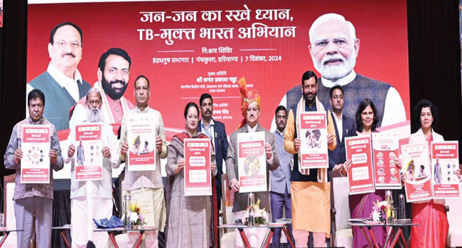 100 day T.B. across the country. The eradication campaign was launched by Union Health Minister J.P. from Panchkula. Nadda showed the green signal