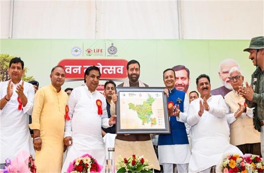 हरियाणा CM नायब सैनी ने सरस्वती जंगल सफारी का शिलान्यास किया, 2.10 करोड़ पौधे लगाने का लक्ष्य घोषित